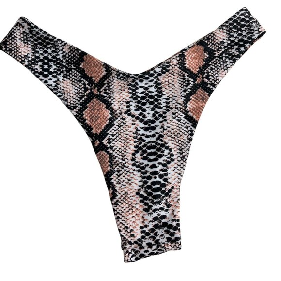 Zaful Black And Orange Snake Print Womens Bikini 2 Pieces Set Sz M - New - Picture 8 of 11